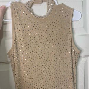 Fashion Nova Nude Rhimestone dress